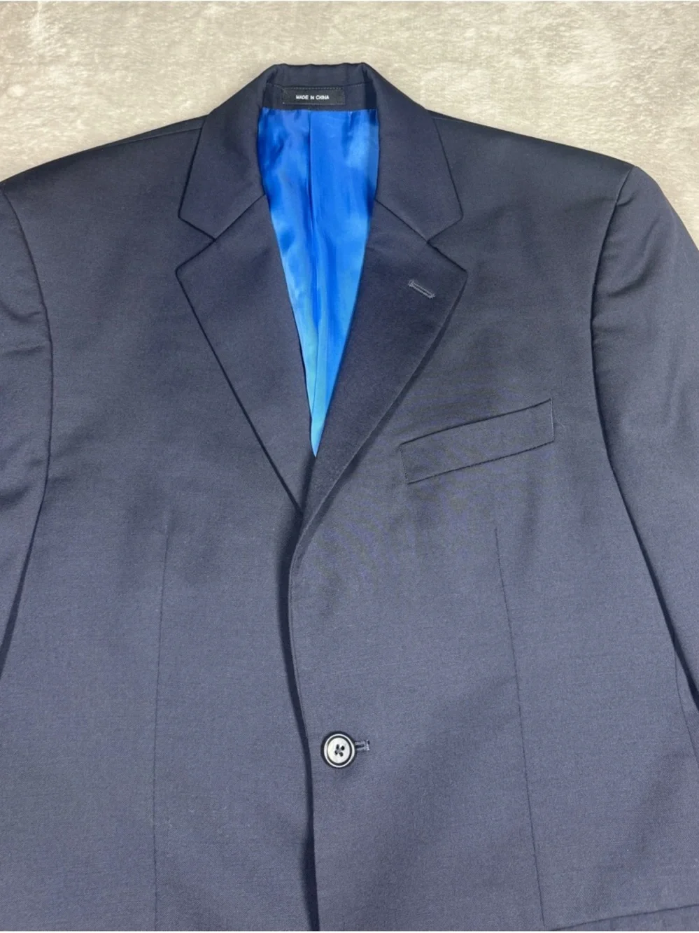 MICHAEL Michael Kors 100% Wool Men’s Dark Navy Blue Buttoned Front Blazer 36R